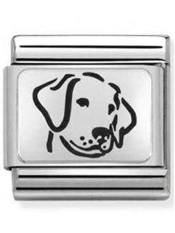 Maillon Nomination classic chien en Argent
