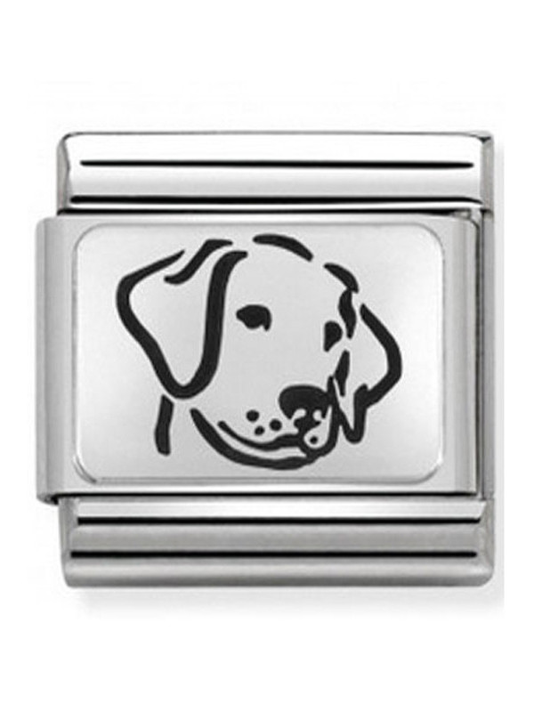 Maillon Nomination classic chien en Argent