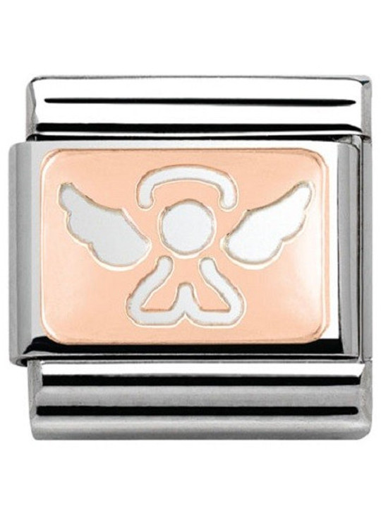 Maillon Nomination classic ange Or rose
