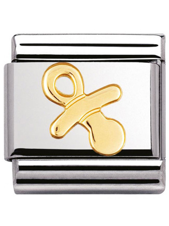 Maillon Nomination classic tétine en Or