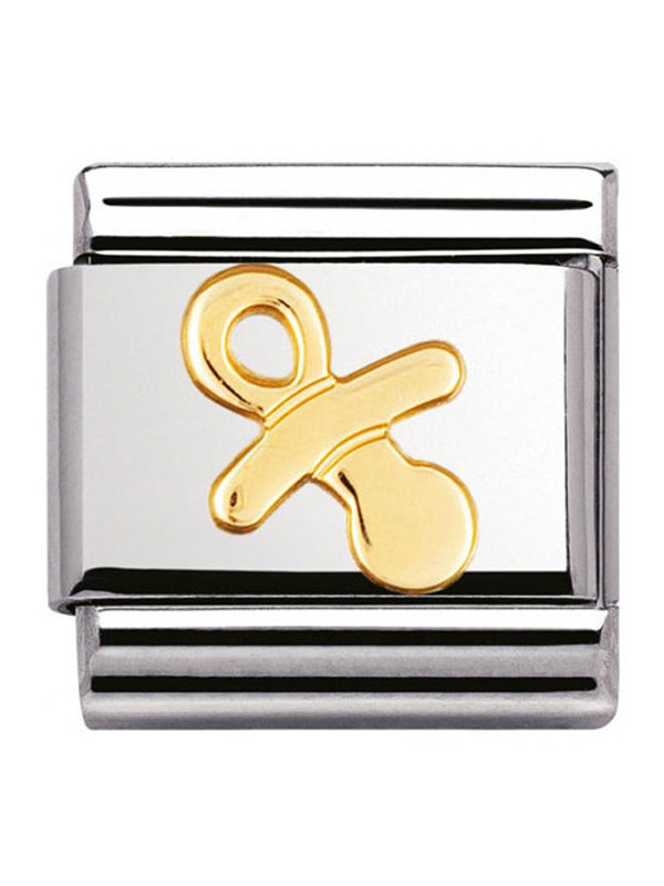 Maillon Nomination classic tétine en Or