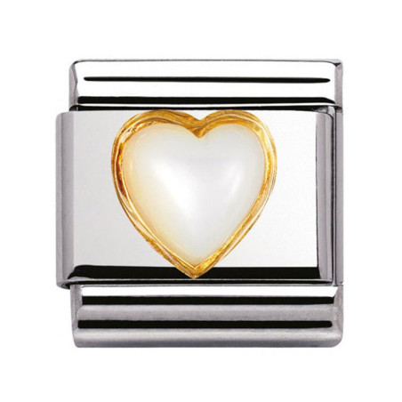Maillon Nomination classic coeur blanc