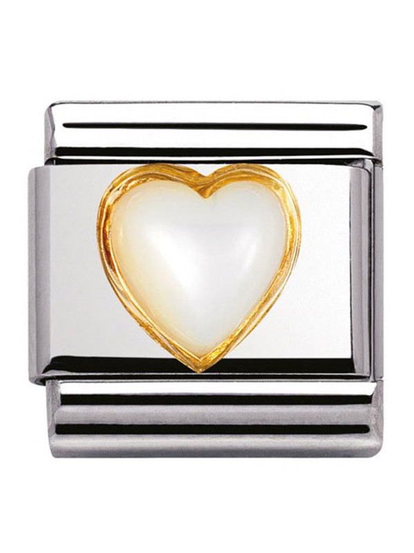 Maillon Nomination classic coeur blanc