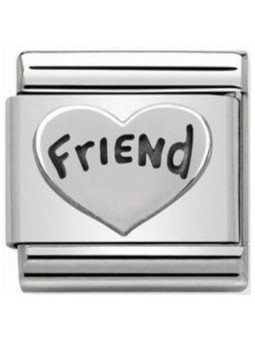 Maillon Nomination classic Argent coeur friend