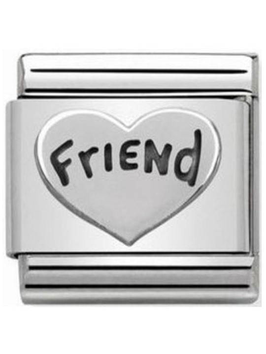 Maillon Nomination classic Argent coeur friend