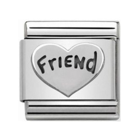 Maillon Nomination classic Argent coeur friend