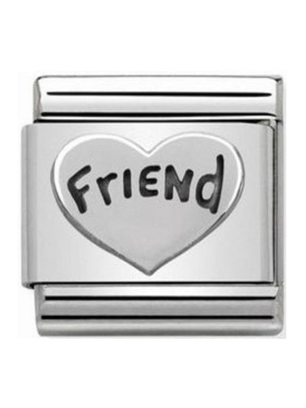 Maillon Nomination classic Argent coeur friend