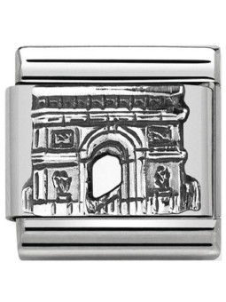 Maillon Nomination classic argent arc de triomphe