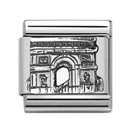Maillon Nomination classic argent arc de triomphe