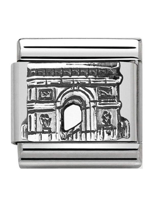Maillon Nomination classic argent arc de triomphe