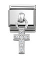 Maillon Nomination classic charms croix et oxydes
