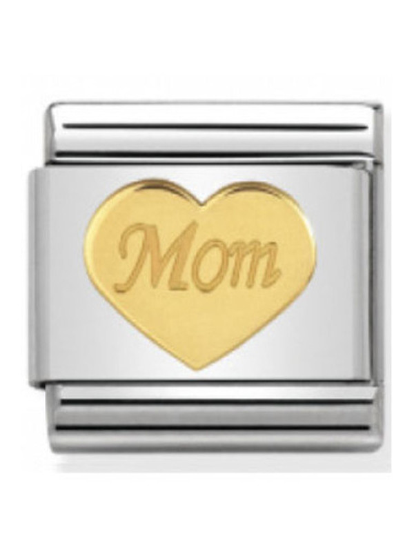 Maillon Nomination classic coeur Mom en or