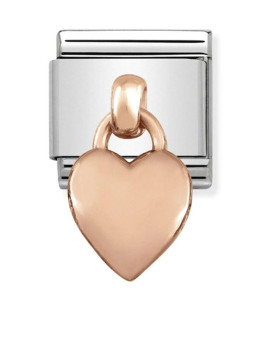 Maillon Nomination classic Pendentif Coeur en Or rose