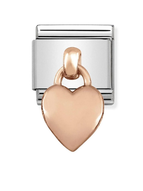 Maillon Nomination classic Pendentif Coeur en Or rose