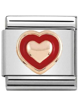 Maillon Nomination classic coeur Or rose