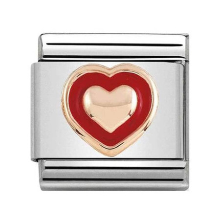 Maillon Nomination classic coeur Or rose