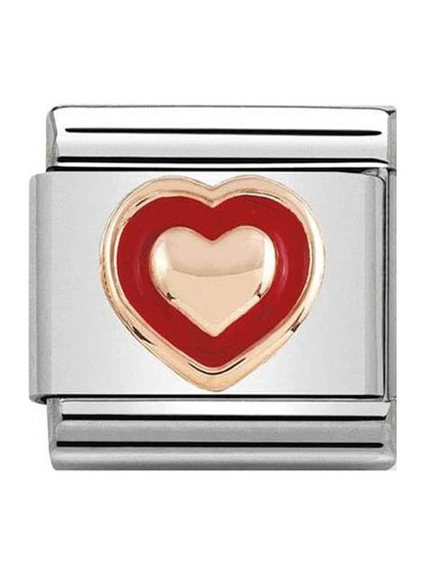 Maillon Nomination classic coeur Or rose