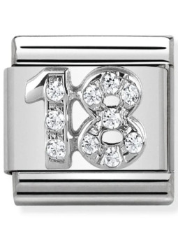 Maillon Nomination classic Numero Dix-Huit en Argent