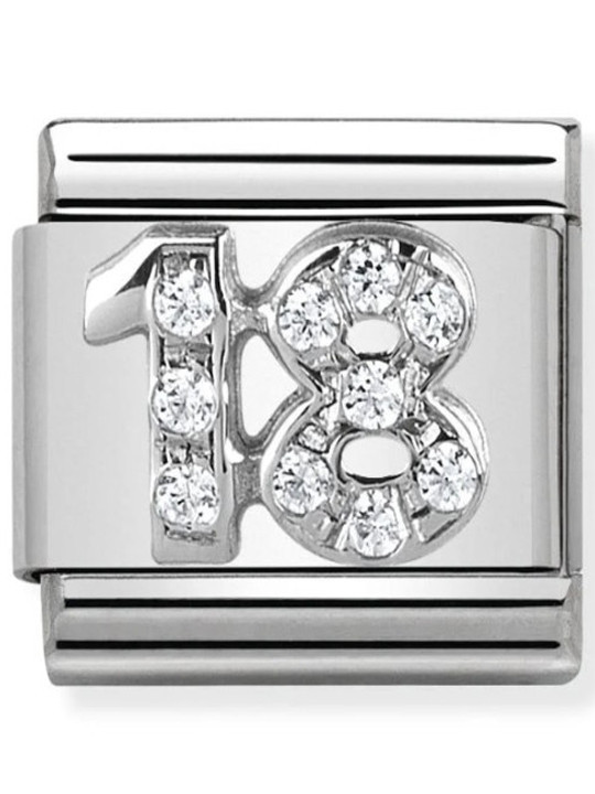 Maillon Nomination classic Numero Dix-Huit en Argent