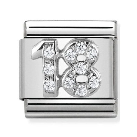 Maillon Nomination classic Numero Dix-Huit en Argent