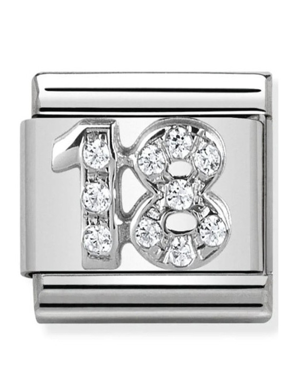 Maillon Nomination classic Numero Dix-Huit en Argent