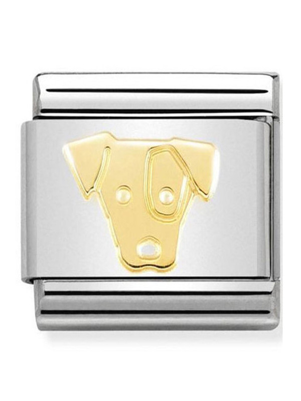 Maillon Nomination classic chien jack Russel en Or