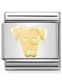 Maillon Nomination classic chien jack Russel en Or