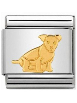 Maillon Nomination classic chien en Or