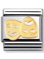 Maillon Nomination classic masques en Or