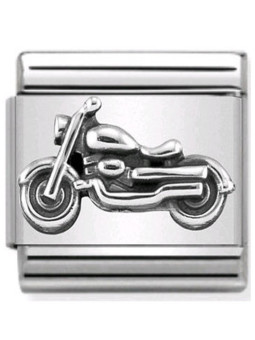 Maillon Nomination classic moto en Argent