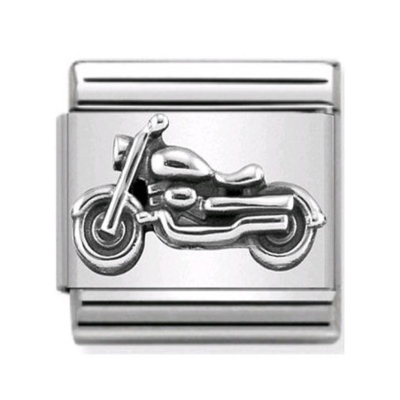 Maillon Nomination classic moto en Argent