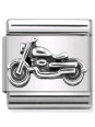 Maillon Nomination classic moto en Argent