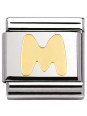 Maillon Nomination classic Lettre M standard Or