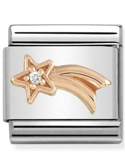 Maillon Nomination classic étoile oxydes Or rose