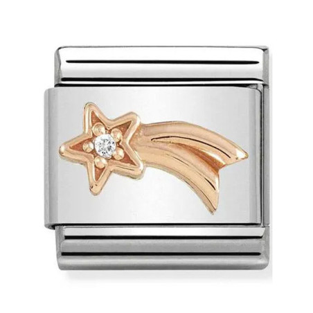 Maillon Nomination classic étoile oxydes Or rose