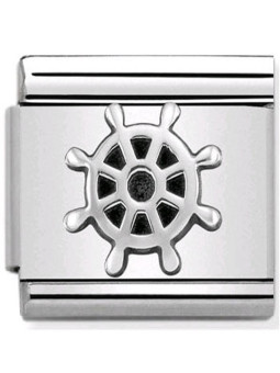 Maillon Nomination classic gouvernail de bateau en Argent