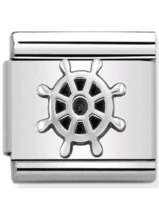 Maillon Nomination classic gouvernail de bateau en Argent