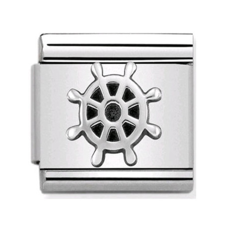 Maillon Nomination classic gouvernail de bateau en Argent