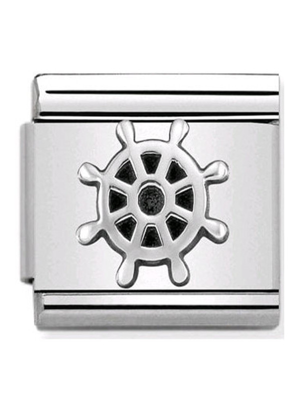 Maillon Nomination classic gouvernail de bateau en Argent