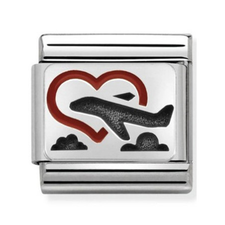 Maillon Nomination Classic Avion En Argent