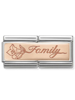 Maillon Nomination classic double Or rose Family