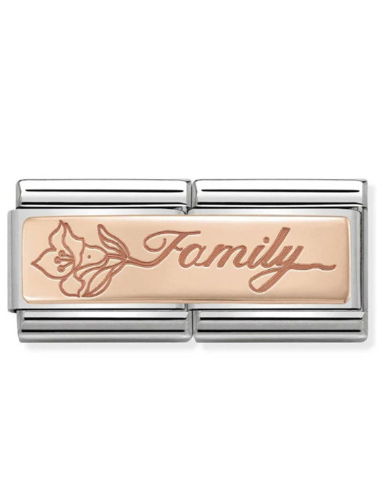 Maillon Nomination classic double Or rose Family