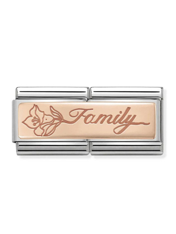 Maillon Nomination classic double Or rose Family