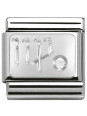 Maillon Nomination classic Vierge en Argent et oxyde de zirconium
