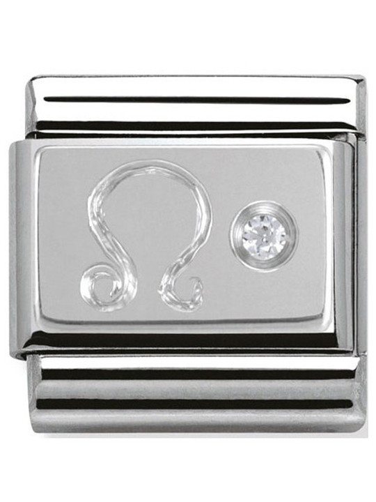 Maillon Nomination classic Lion en Argent et oxyde de zirconium