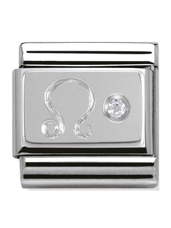 Maillon Nomination classic Lion en Argent et oxyde de zirconium