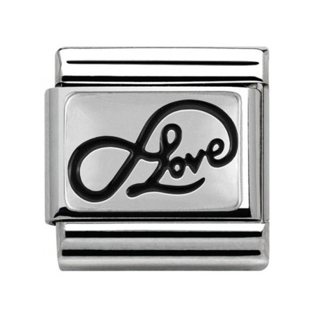 Maillon Nomination classic Argent Love infini