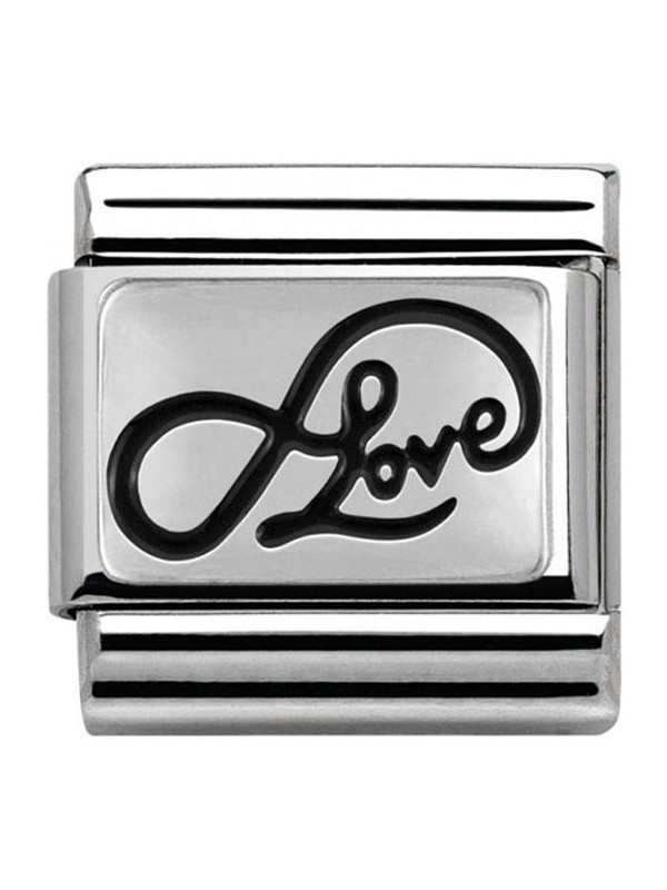 Maillon Nomination classic Argent Love infini