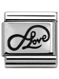 Maillon Nomination classic Argent Love infini