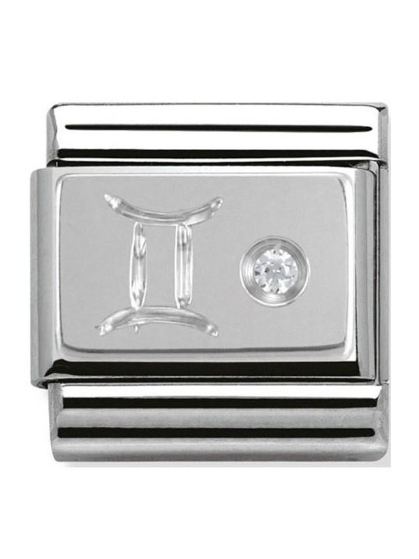 Nomination classic Gémeaux en Argent et oxyde de zirconium